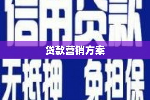 蒲江贷款营销方案