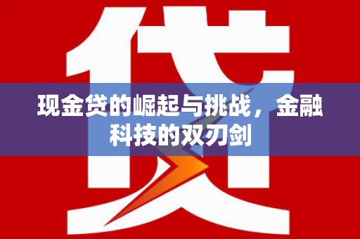 蒲江现金贷的崛起与挑战，金融科技的双刃剑