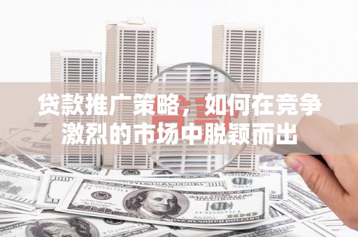 蒲江贷款推广策略，如何在竞争激烈的市场中脱颖而出