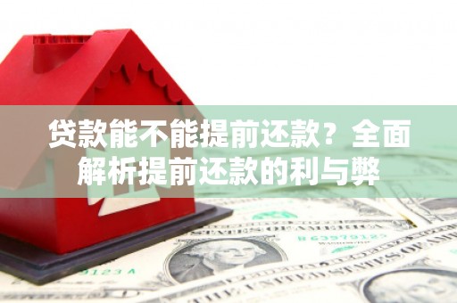 蒲江贷款能不能提前还款？全面解析提前还款的利与弊