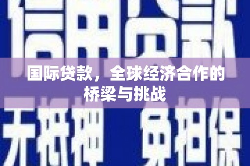 蒲江国际贷款，全球经济合作的桥梁与挑战