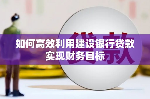 蒲江如何高效利用建设银行贷款实现财务目标