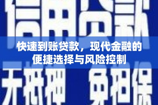 蒲江快速到账贷款，现代金融的便捷选择与风险控制