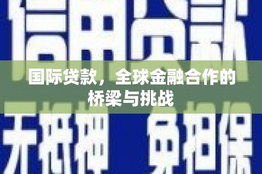 蒲江国际贷款，全球金融合作的桥梁与挑战