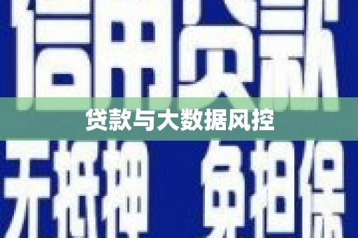 蒲江贷款与大数据风控