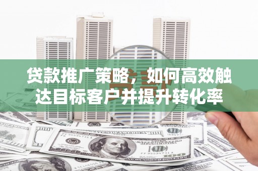 蒲江贷款推广策略，如何高效触达目标客户并提升转化率