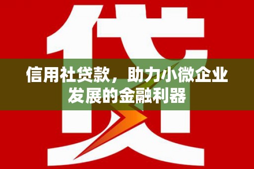蒲江信用社贷款，助力小微企业发展的金融利器