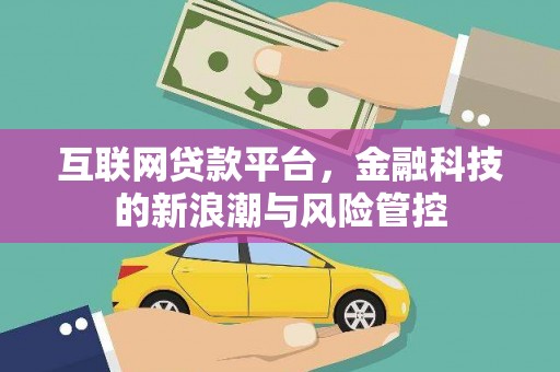 蒲江互联网贷款平台，金融科技的新浪潮与风险管控