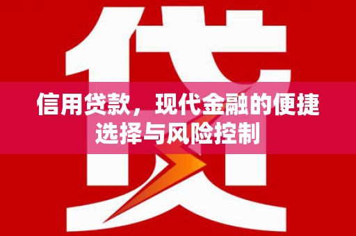 蒲江信用贷款，现代金融的便捷选择与风险控制