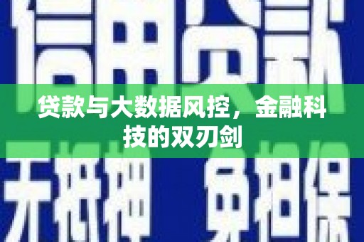 蒲江贷款与大数据风控，金融科技的双刃剑
