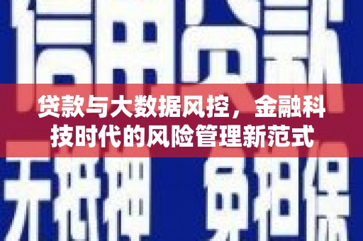 蒲江贷款与大数据风控，金融科技时代的风险管理新范式
