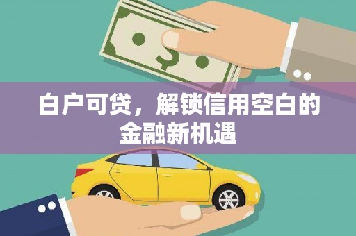 蒲江白户可贷，解锁信用空白的金融新机遇