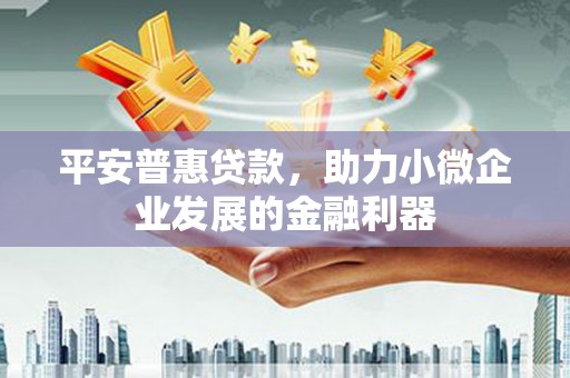 蒲江平安普惠贷款，助力小微企业发展的金融利器