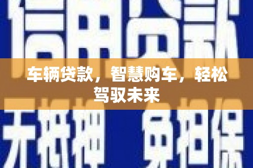 蒲江车辆贷款，智慧购车，轻松驾驭未来