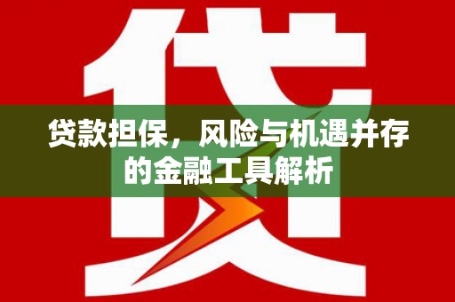 蒲江贷款担保，风险与机遇并存的金融工具解析