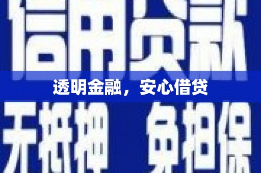 蒲江透明金融，安心借贷