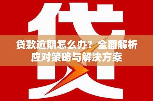 蒲江贷款逾期怎么办？全面解析应对策略与解决方案