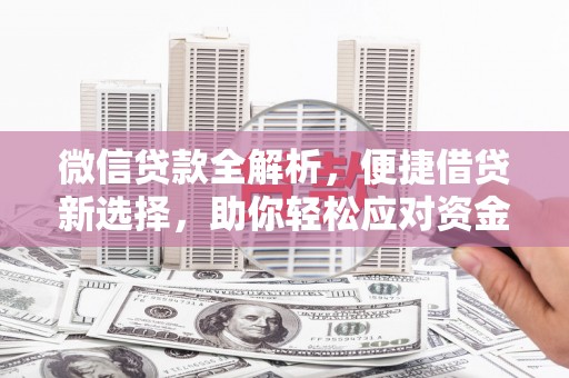 蒲江微信贷款全解析，便捷借贷新选择，助你轻松应对资金需求